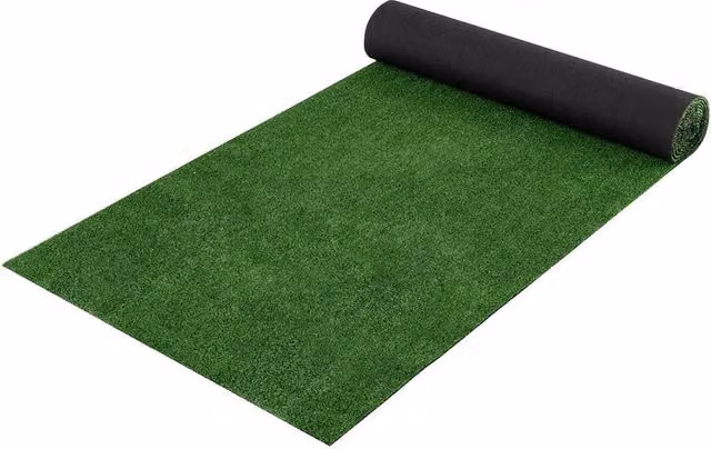 Costway Green Artificial Turf Rug Synthetic Lawn and Dog Potty Pad, W: 5 m, D: 1 m