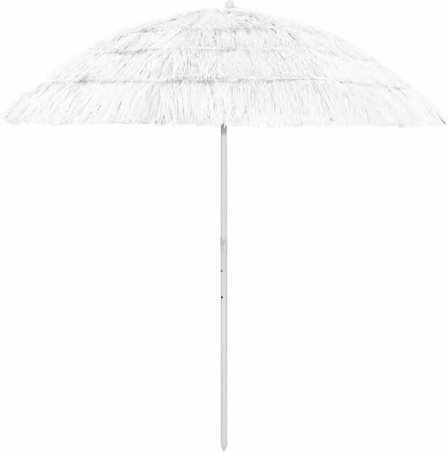 Berkfield Home Hawaii Beach Umbrella in White, 240 cm