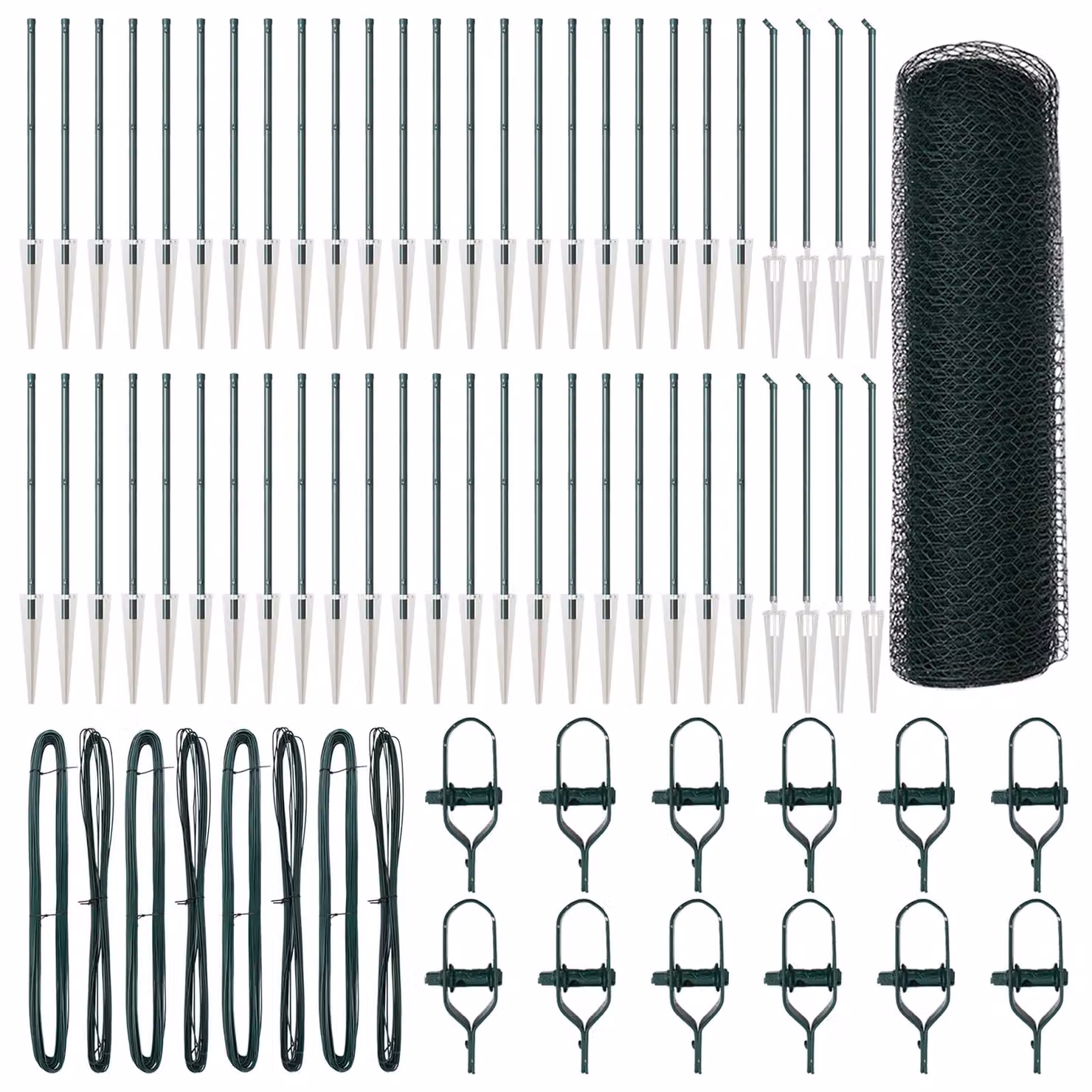 Berkfield Home Green Steel Hexagon Fence, 0.5 x 100 m – 1