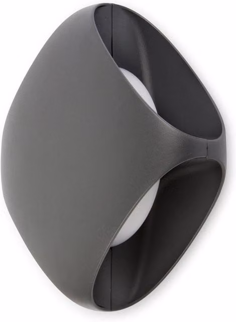 Netlighting Bu LED Outdoor Wall Light in White and Dark Grey, IP65 Rated – 1