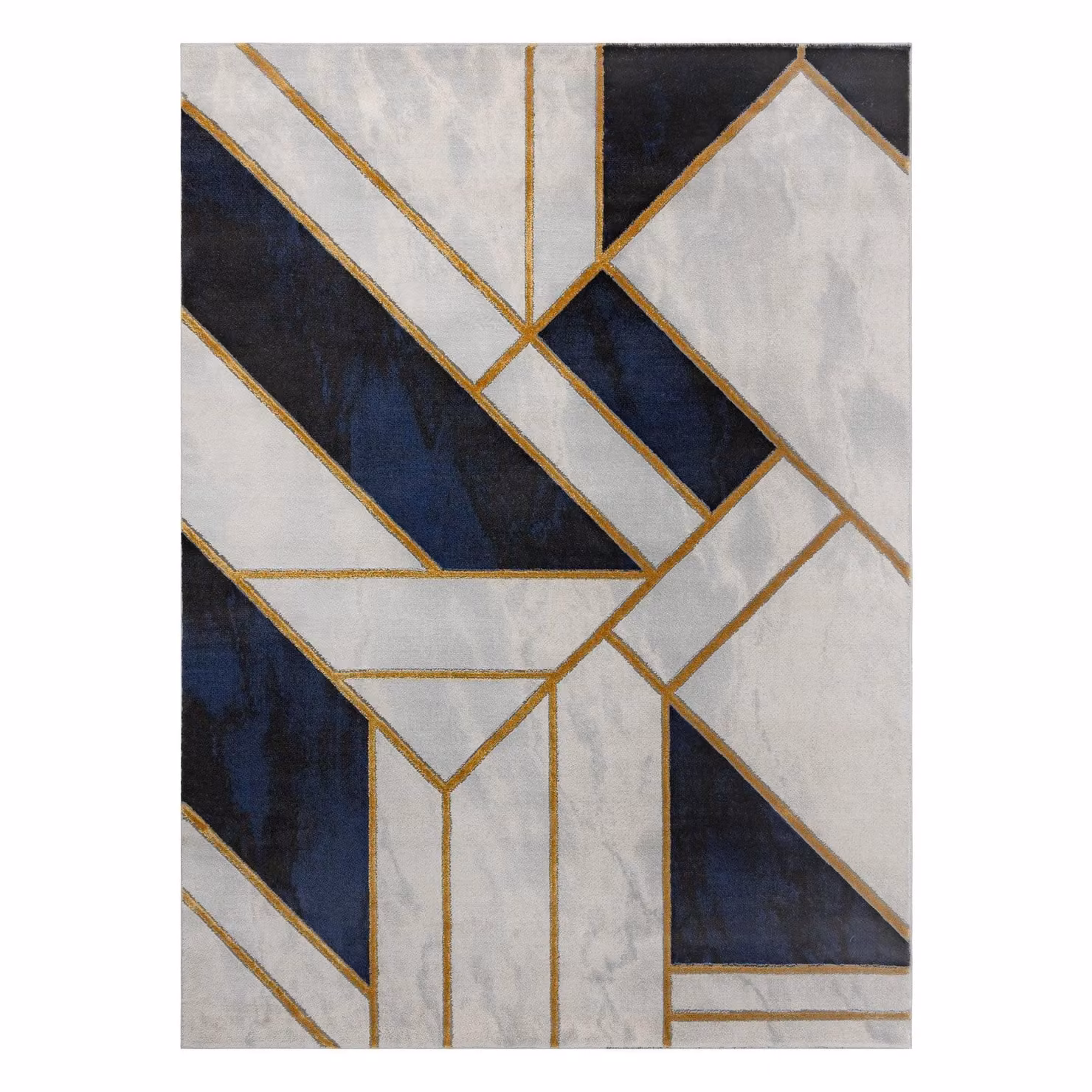 RugsX Emerald Blue Geometric Rectangular Rug, W: 120 cm, D: 170 cm – 4