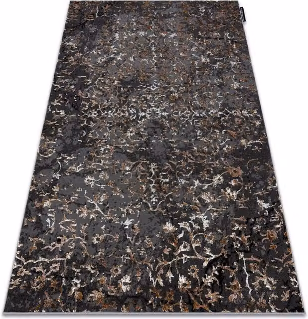 RugsX De Luxe Grey Rectangular Polyester Rug with High-Low Effect, W: 160 cm, L: 220 cm – 1