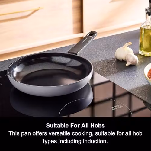 Morphy Richards Grey Aluminium Frying Pan with Ceramic Coating, Diameter: 24 cm – 6