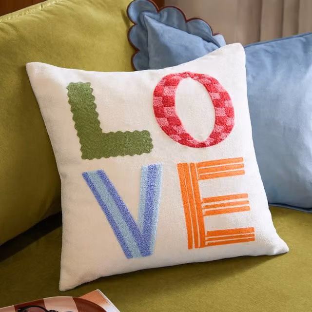 Furn Multicolour Tufted Micro Bouclé Decorative Cushion, W/D/H: 45 x 45 x 45 cm – 1