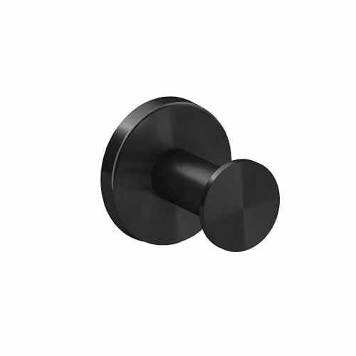 Cosmo Minimalist Wall Hook in Brushed Black Metal