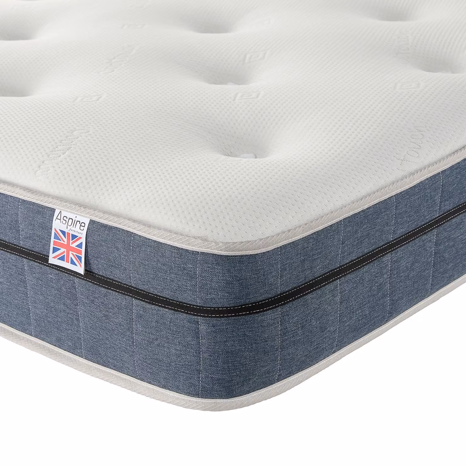 Aspire Natural Wool Bonnell Hybrid Tufted Mattress in White, Small Single – 3