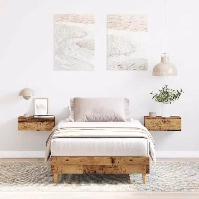 Berkfield Home Small Single Bed Frame in Brown Old Wood, W/D/H: 75 x 190 x 25 cm – 1