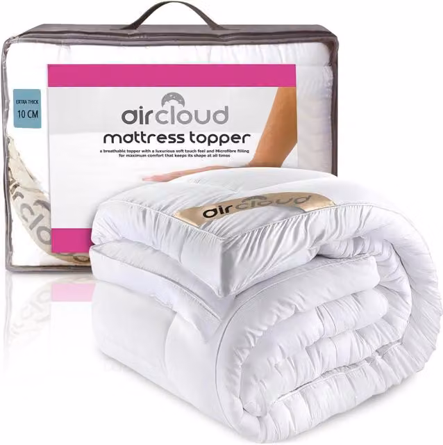 Gaveno Cavailia Super King Mattress Topper in White, 10 cm Depth – 1