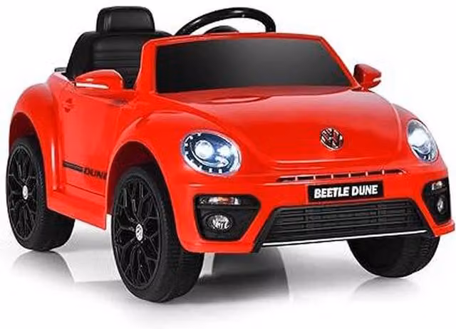 Costway Volkswagen Electric Ride On Car with Light and Sound Effects, Red