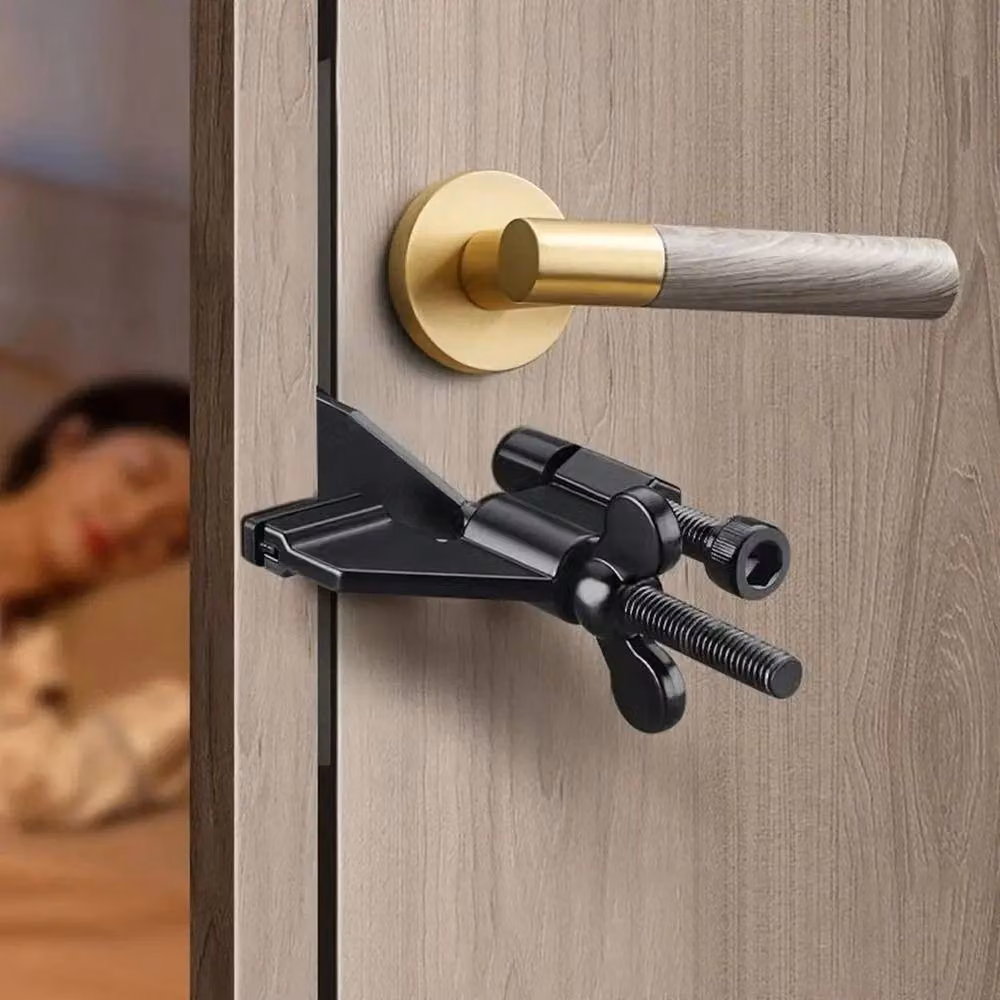 SPETLEK Black Anti-theft Portable Security Door Lock and Stopper, W/D/H: 1000 x 400 mm – 3