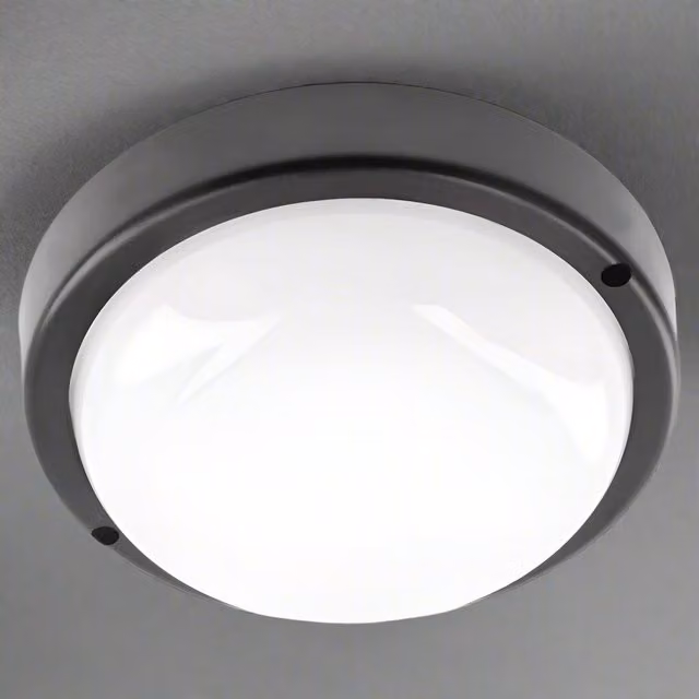 CGC Lighting Kodo Black Round Surface Mount LED Ceiling and Wall Light, 12W, 4000K, IP54 – 1