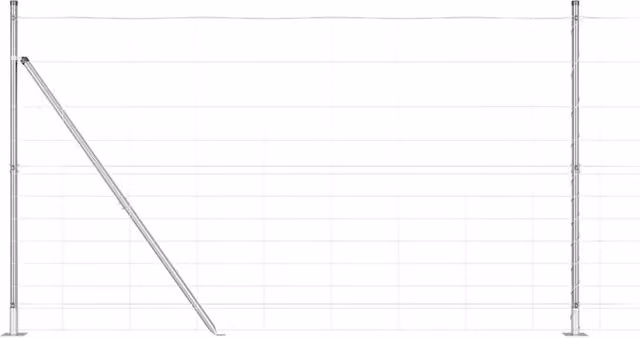 Berkfield Home Field Fence Galvanised Steel in Silver, H: 140 cm, W: 25 m – 1