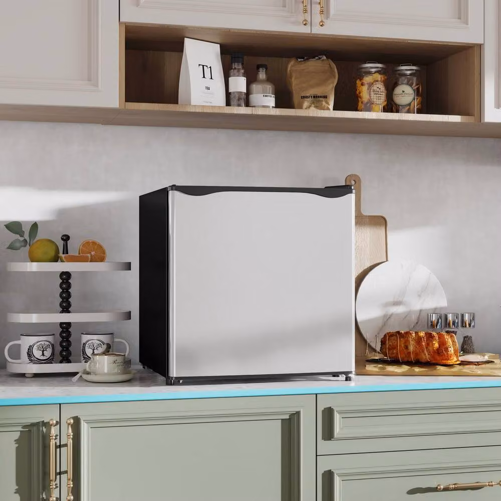 STILVORA 46L Mini Fridge with Chill Box and Reversible Door in Silver – 2