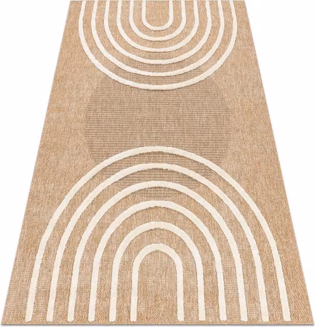 RugsX Spark Geometric Rug in Beige, W/D/H: 120 x 170 cm – 1