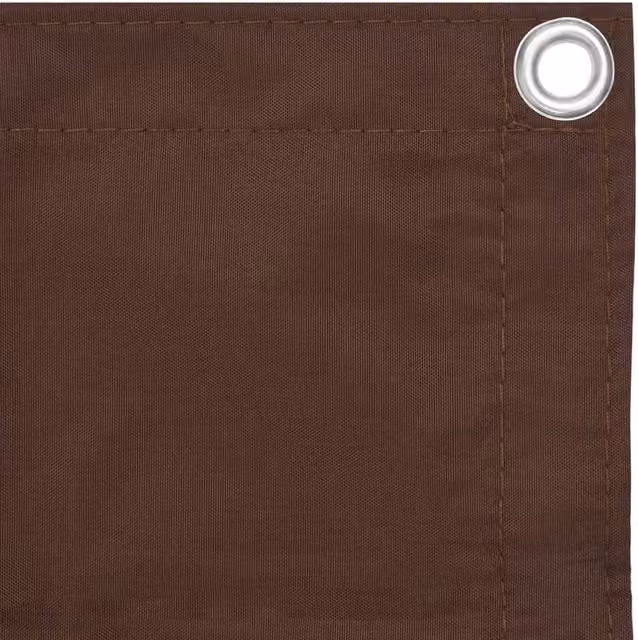 Berkfield Home Modern Balcony Screen in Brown Oxford Fabric, W: 75 cm, D: 500 cm