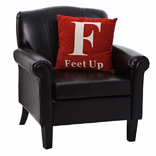 Orsina Feet Up Red Chenille Square Cushion, W/D/H: 45 x 45 x 45 cm – 3