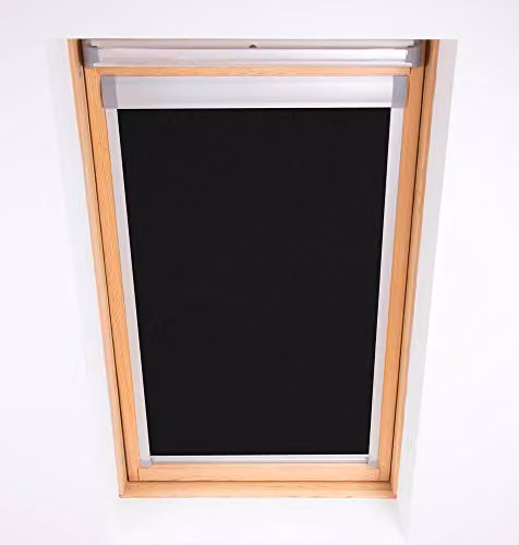 Bloc Blinds Blackout Skylight Blind for Velux Roof Windows, Black, W: 37 cm, H: 41 cm – 1