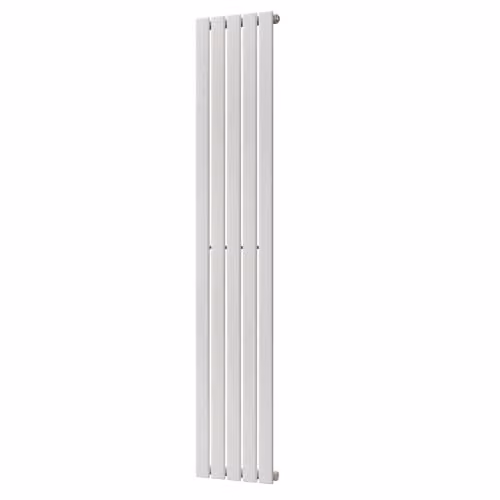 UK Radiators Typhoon White Flat Tube Vertical Designer Radiator, H 180 cm x W 34 cm