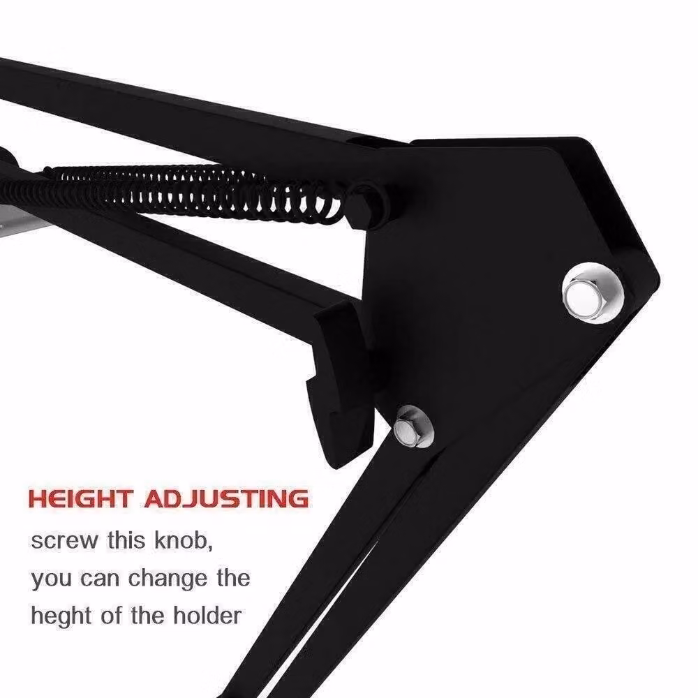 NESTLUNE Universal 360° Adjustable Floor Stand Tablet Holder in Black – 3