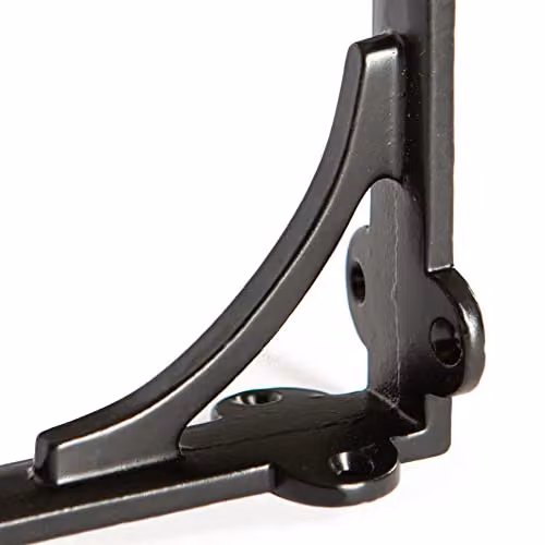 Hammer and Tongs Curved Iron Shelf Bracket in Matt Black, Pack of 4 – 2