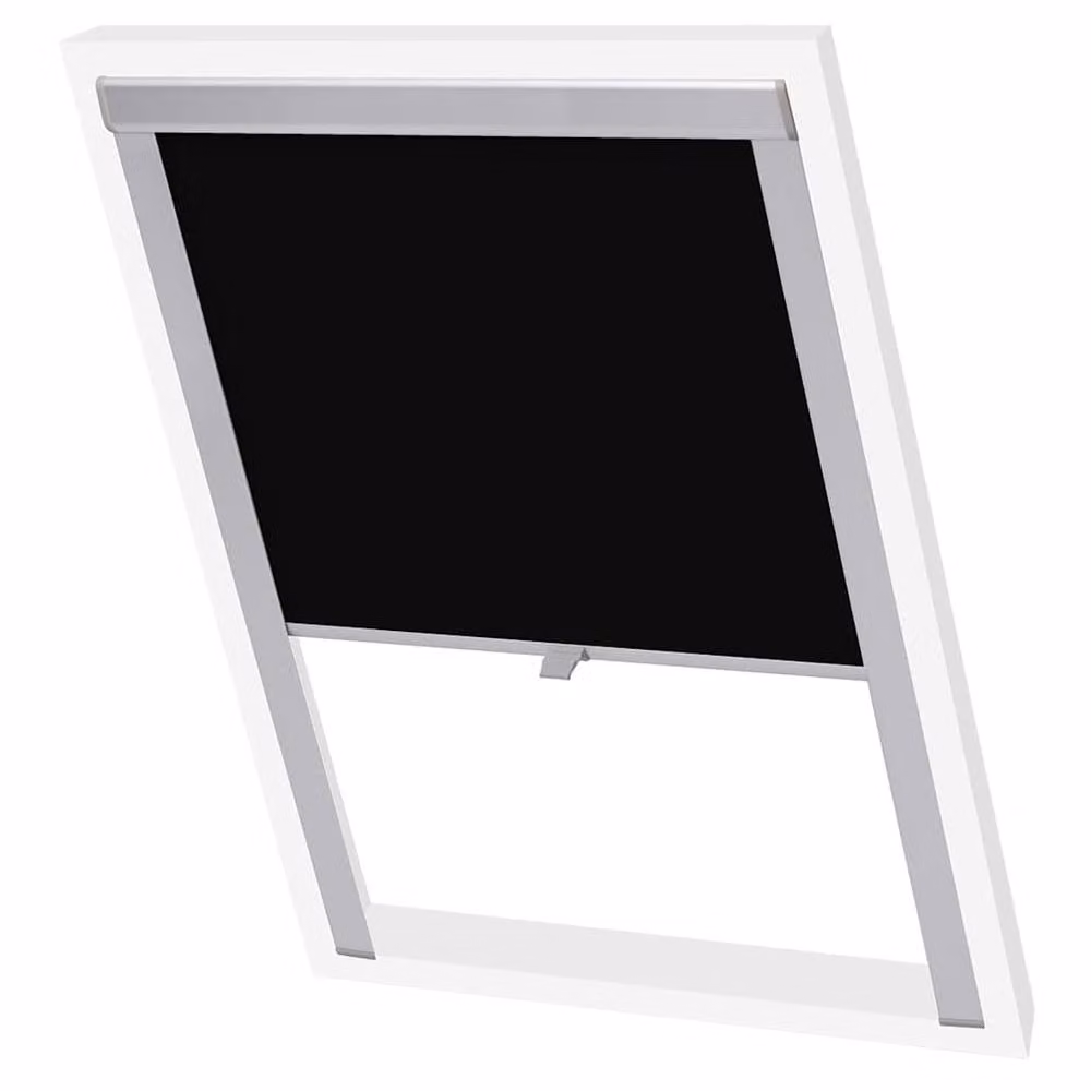 Berkfield Home Blackout Roller Blinds in Black, Thermal Insulating Polyester – 2