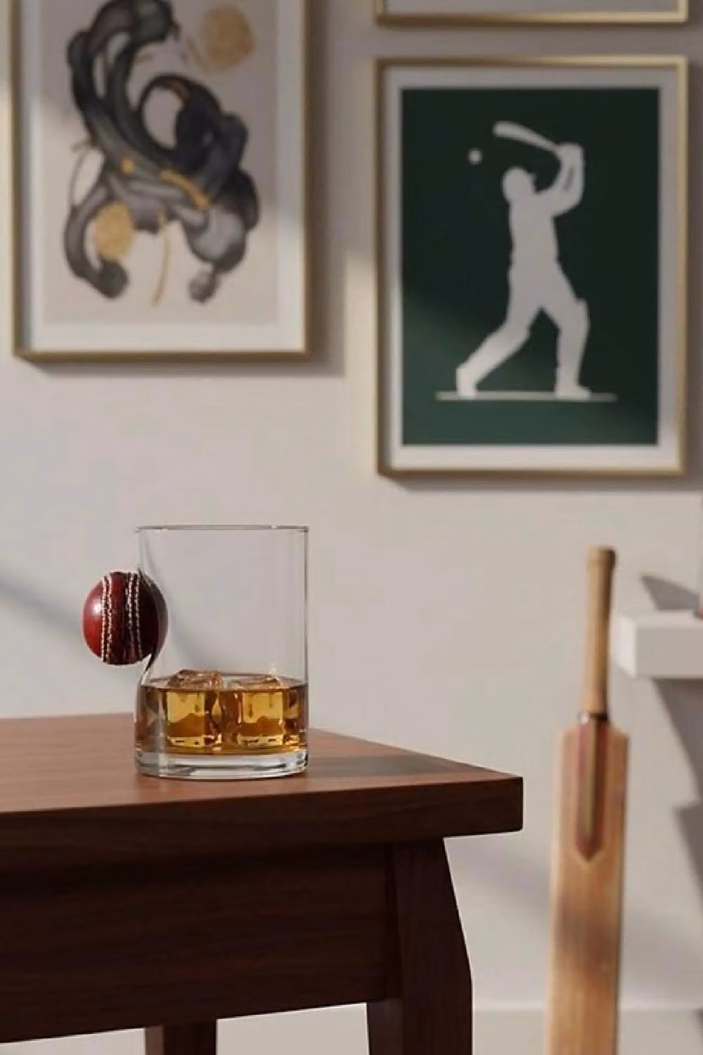 Bar Bespoke Set of 2 Cricket Ball Glass Tumblers, 350ml, Clear – 3