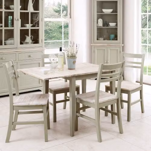 Statement Furniture Florence Country Style Wooden Dining Chairs Set of 4 in Green – 2