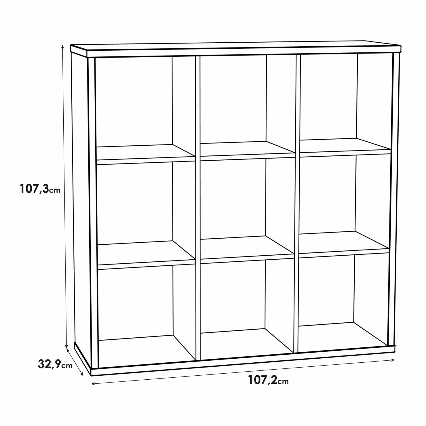 Furniture To Go Mauro 3x3 Cube Storage Unit in Grey – 4