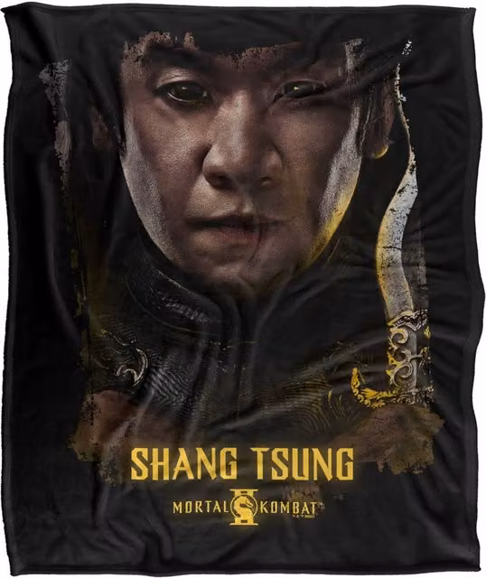 Warner Bros. Mortal Kombat 2 Shang Tsung Portrait Super Soft Silky Touch Throw Blanket, Large, Multicolour