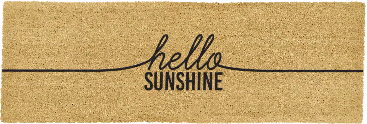 Artsy Mats Hello Sunshine Coir Doormat in Brown, W/D: 120 x 40 cm – 4