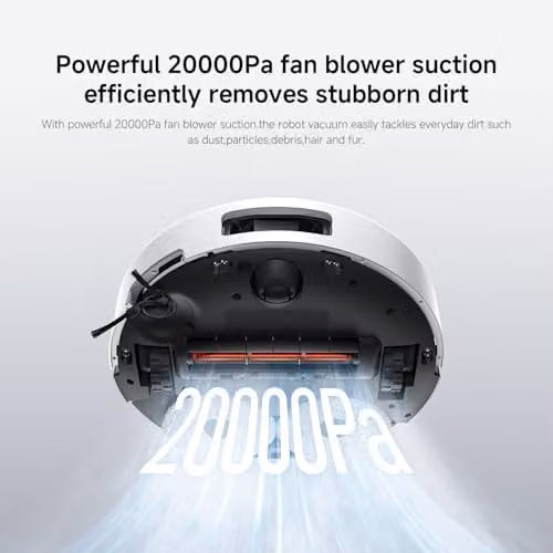 Xiaomi 5 Robot Vacuum Cleaner with Mop, 20000 Pa, White, Laser Navigation with Self-Cleaning Dock and Anti-Tangle Roller – 3