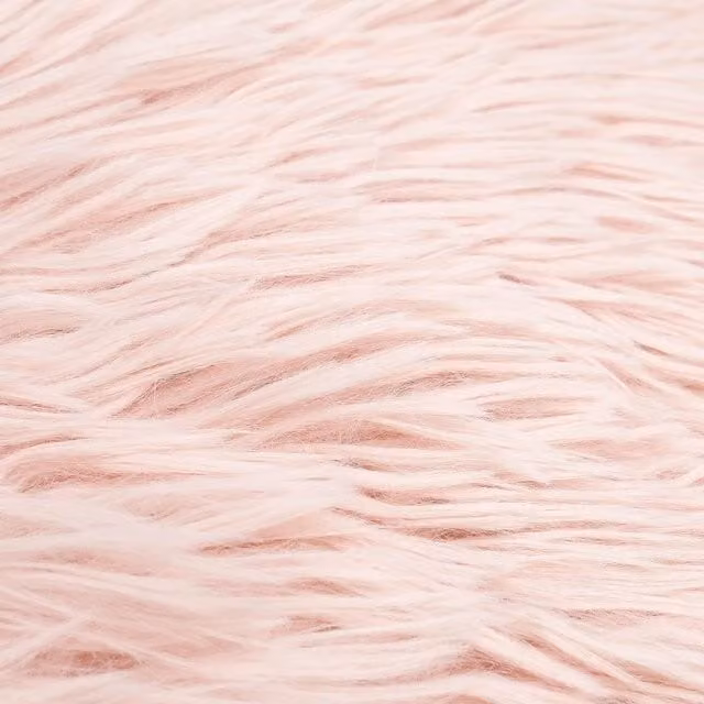 Sienna Home Plain Luxury Faux Mongolian Fur Cushion Covers, Pink, W/D/H: 45.72 x 45.72 x 45.72 cm, Pack of 2