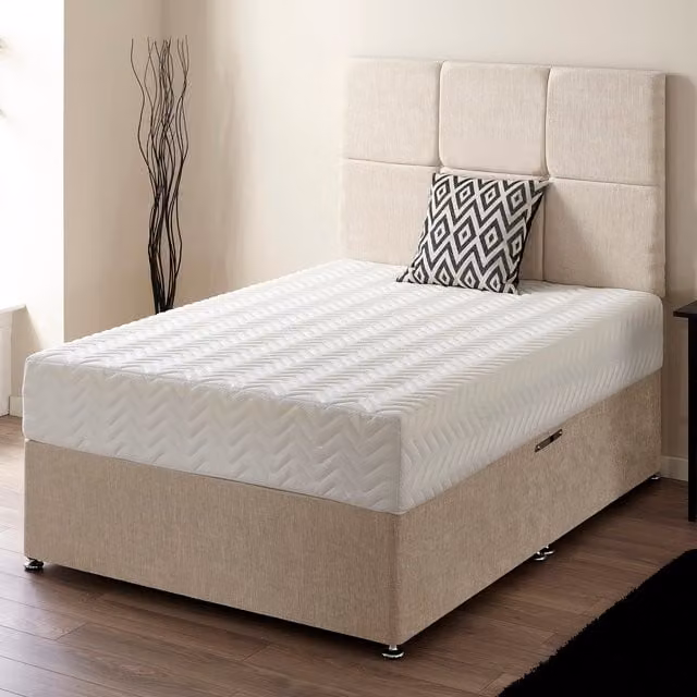 Somnior Beds Ltd Pure Relief Orthopaedic Full Foam Mattress in White, W/D/H: 200 x 200 x 18 cm