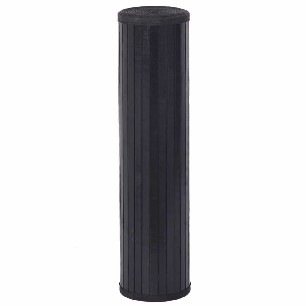Berkfield Home Rectangular Bamboo Rug in Black, W/D/H: 70 x 200 cm – 3