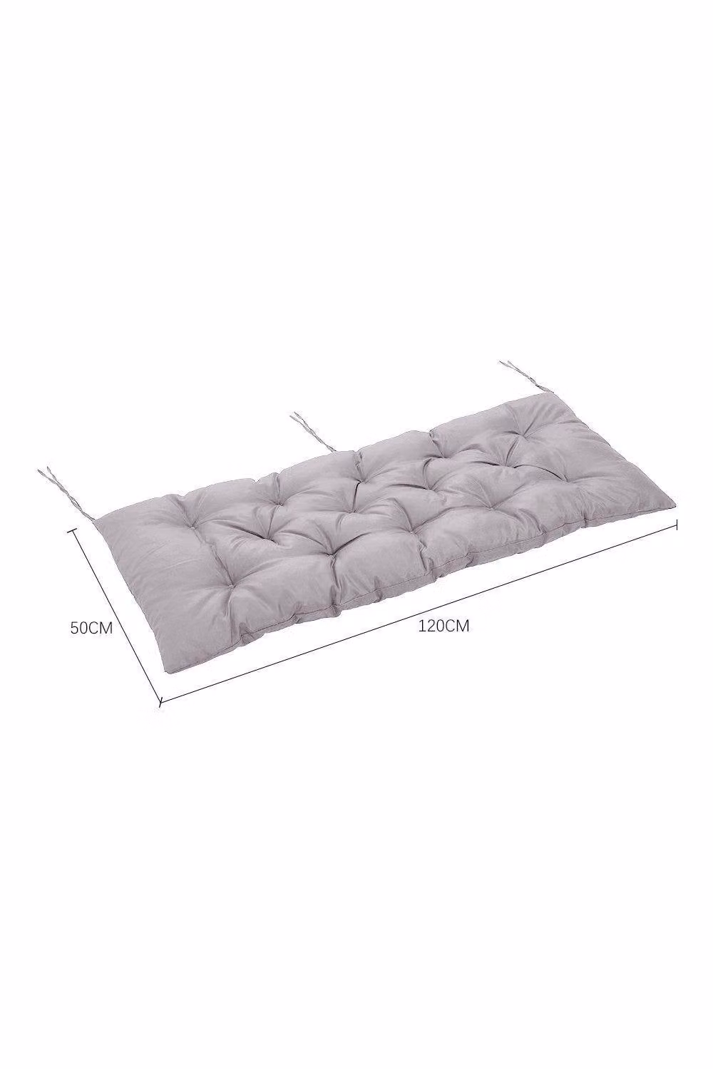Garden Sanctuary Grey Waterproof Outdoor Bench Cushion, W: 120 cm, D: 50 cm – 2