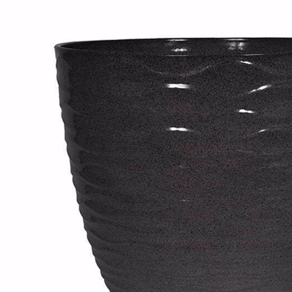 La Hacienda Plastic Garden Planter Pot in Anthracite Grey, W: 38 cm, D: 38 cm, H: 33 cm – 5