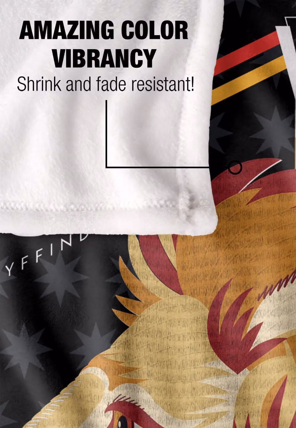Neo Industries Harry Potter Gryffindor Super Soft Fleece Throw Blanket, White, W/D/H: 152 x 127 cm – 4