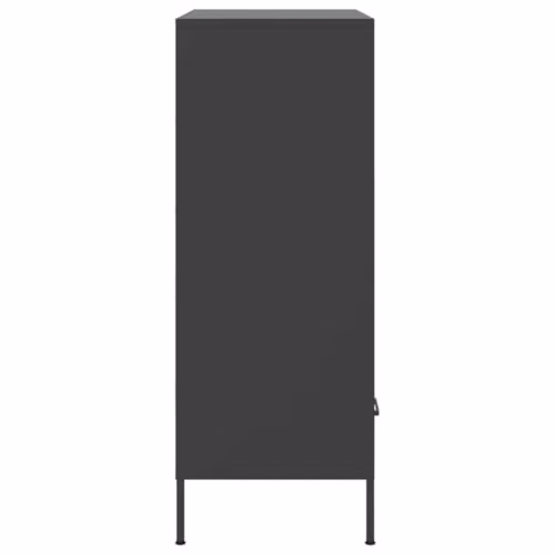 vidaXL Modern Black Steel Highboard W/D/H: 68 x 39 x 101.5 cm – 5