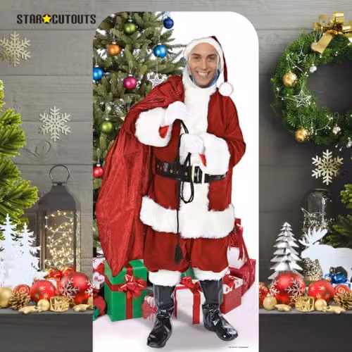 Star Cutouts Ltd SC173 Father Santa Claus Freestanding Christmas Decoration, Red, Height: 186 cm – 4