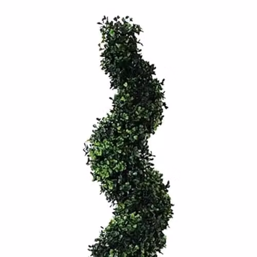 Leaf UK Green Artificial Boxwood Spiral Topiary Tree, H 120 cm x W 40 cm x D 40 cm – 2