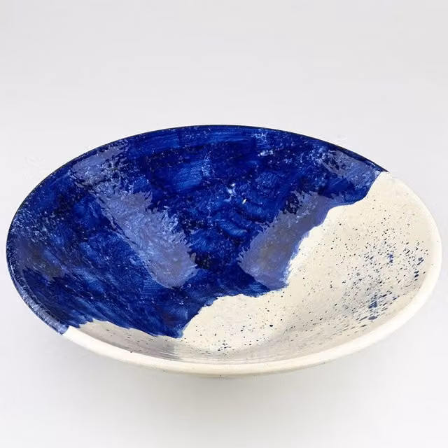 Selbrae House Ceramic Serving Bowl in Blue – 1