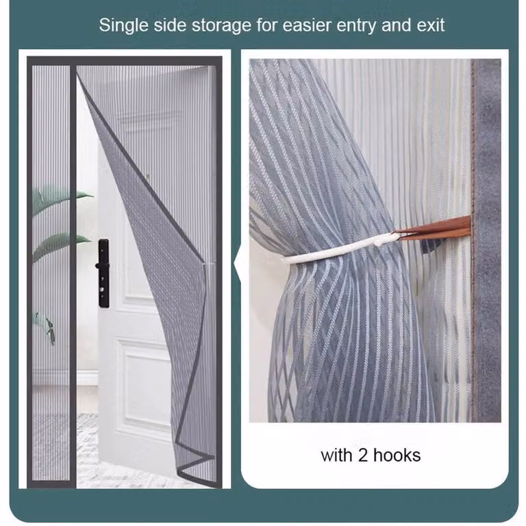 FLAVORA Magnetic Insect Screen Door Net in Grey, W: 100 cm x H: 200 cm