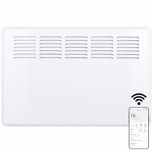 Mylek Smart WiFi Electric Panel Convector Heater, White, 1500W, W: 64 cm – 1