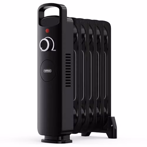 VonHaus 800W Oil Filled Radiator in Black – 1