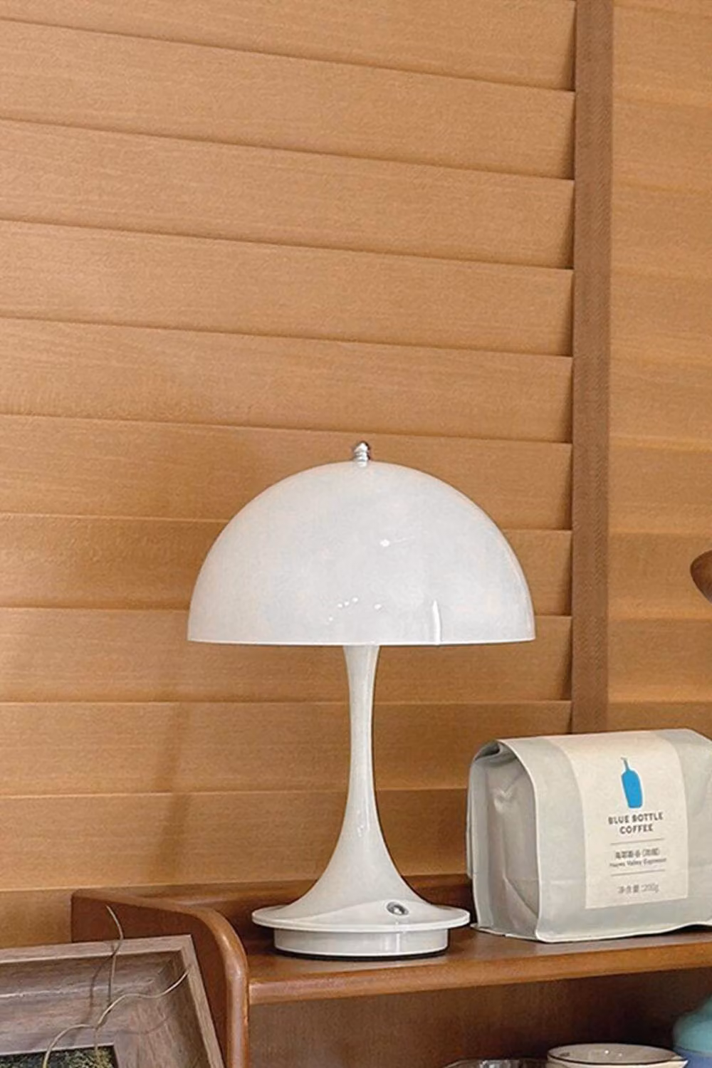 Living and Home Dimmable Mushroom-Shaped Touch Table Lamp in White – 2