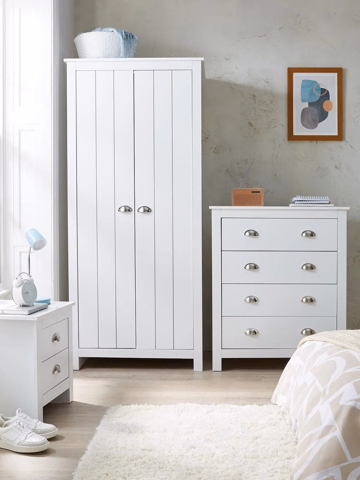 The Very Collection Atlanta 3 Piece White Wood Kids Bedroom Set