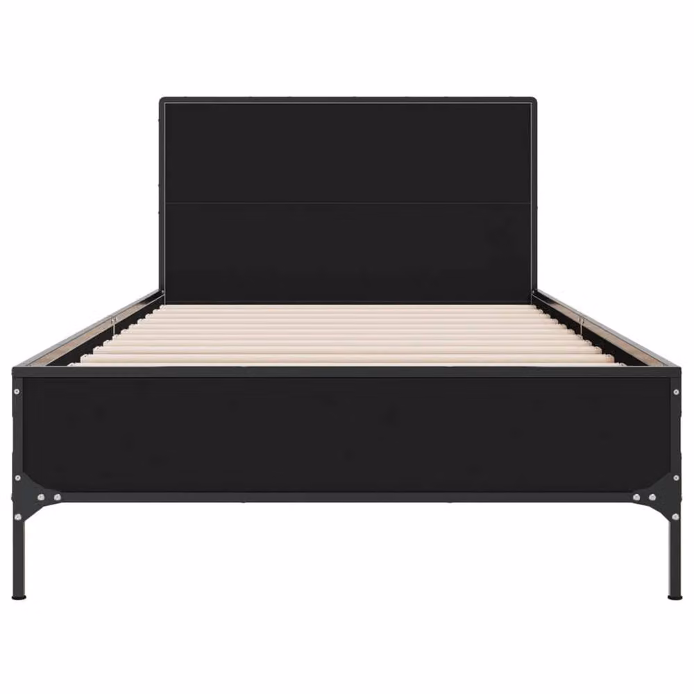 Berkfield Home Modern Bed Frame in Black, W 90 cm x D 200 cm – 4