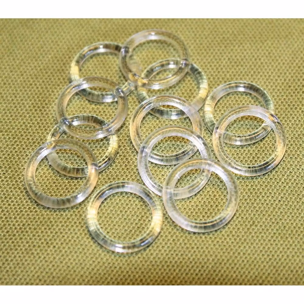 SPETLEK 50 Clear Plastic Roman Blind Curtain Rings – 3