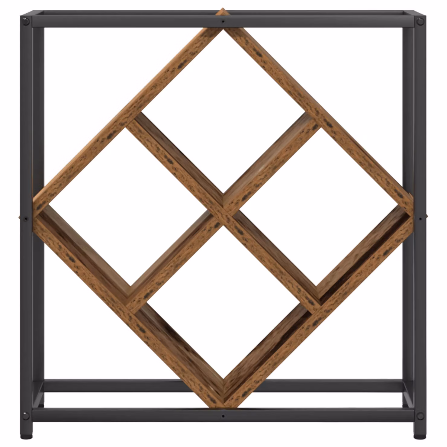 Berkfield Home Rustic Old Wood Wine Rack in Brown, W/D/H: 51 x 18 x 52.5 cm – 3