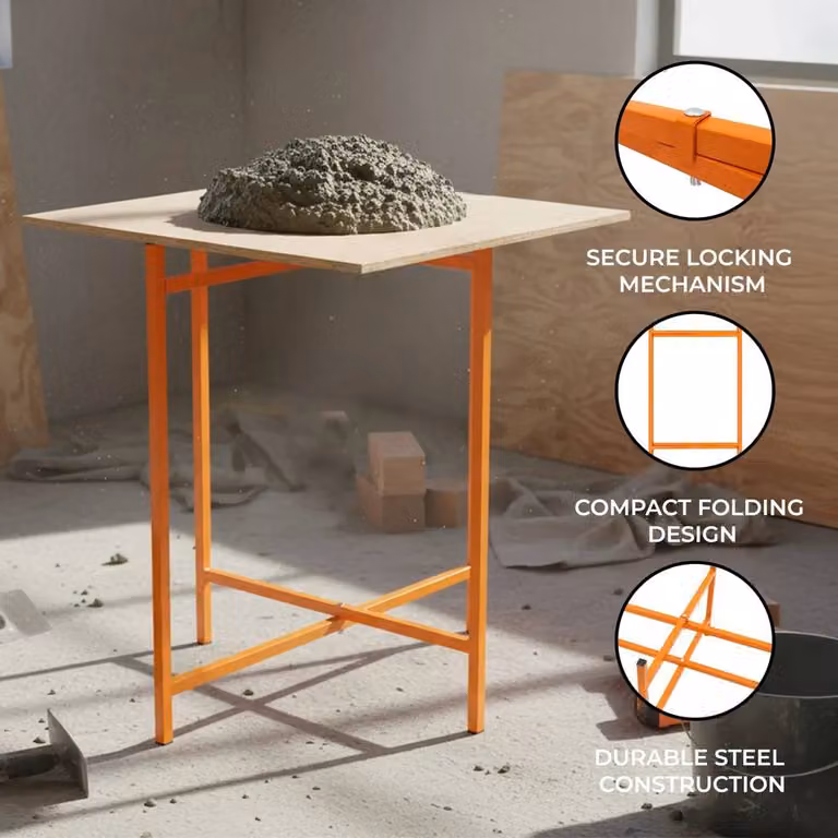 Monstershop Set of 5 Orange Steel Mortar Board Stands, Height: 75 cm